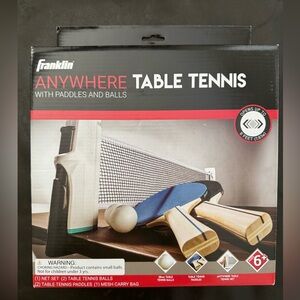 New In Box Franklin Anywhere Table Tennis with Paddles and Balls